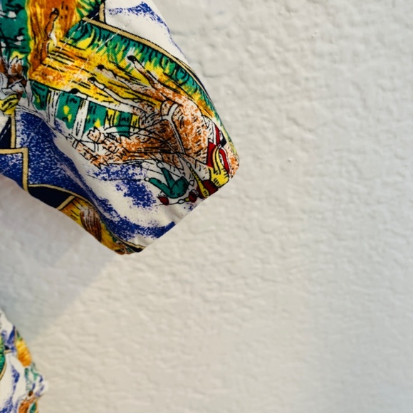 Vintage Banana Republic Button Up Shirt Medium Equestrian Horse Print Preppy - Picture 12 of 15